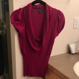 Express XS fitted shirt in berry